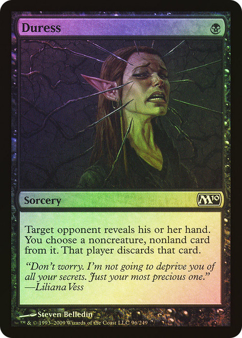 Duress\nMagic 2010 Core Set\nSingle\nMagic The Gathering