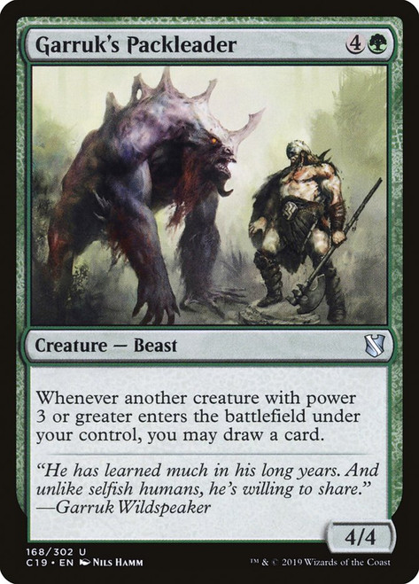 Garruk's Packleader\nCommander: 2019 Edition\nSingle\nMagic The Gathering