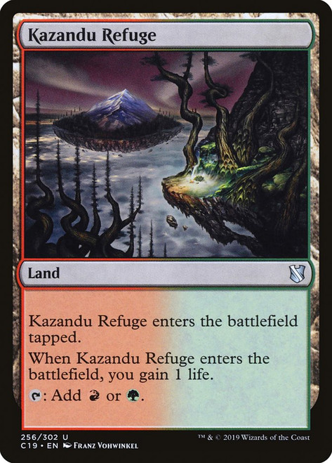 Kazandu Refuge\nCommander: 2019 Edition\nSingle\nMagic The Gathering