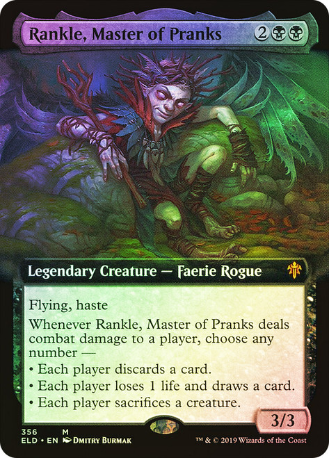 Rankle, Master of Pranks (Extended Art)\nThrone of Eldraine - Variants\nSingle\nMagic The Gathering