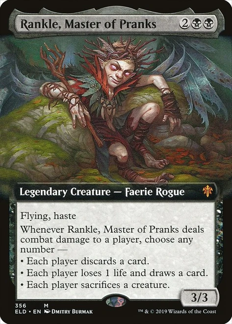 Rankle, Master of Pranks (Extended Art)\nThrone of Eldraine - Variants\nSingle\nMagic The Gathering