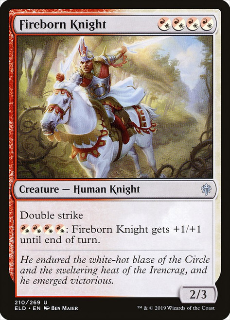 Fireborn Knight\nThrone of Eldraine\nSingle\nMagic The Gathering