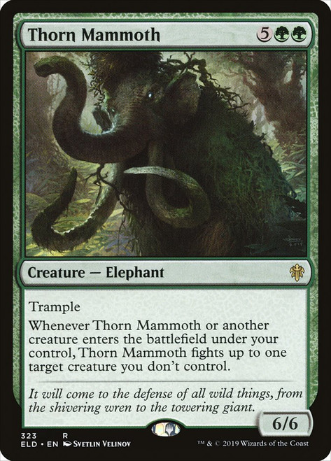 Thorn Mammoth (Brawl)\nThrone of Eldraine\nSingle\nMagic The Gathering