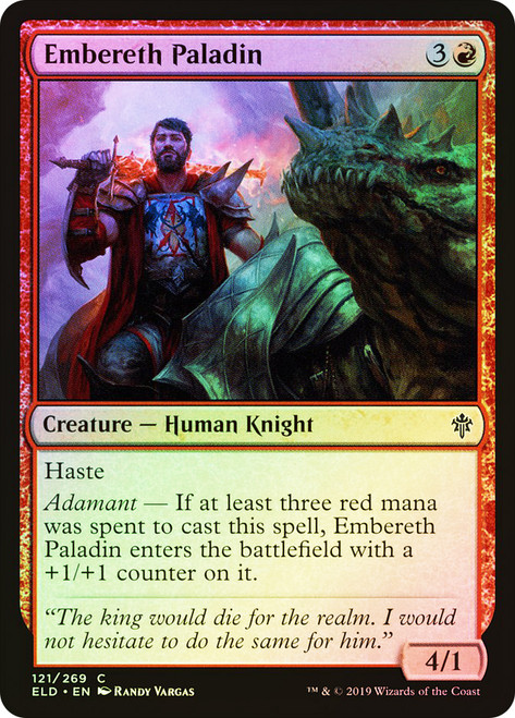 Embereth Paladin\nThrone of Eldraine\nSingle\nMagic The Gathering
