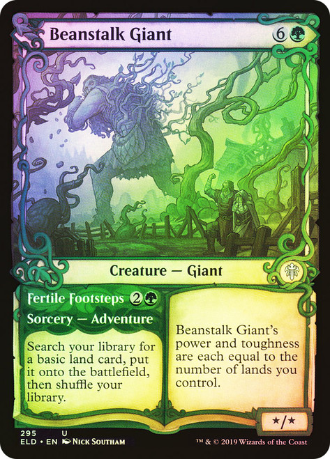 Beanstalk Giant // Fertile Footsteps (Showcase)\nThrone of Eldraine - Variants\nSingle\nMagic The Gathering