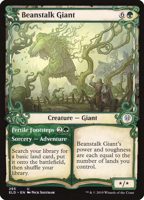 Beanstalk Giant // Fertile Footsteps (Showcase)\nThrone of Eldraine - Variants\nSingle\nMagic The Gathering