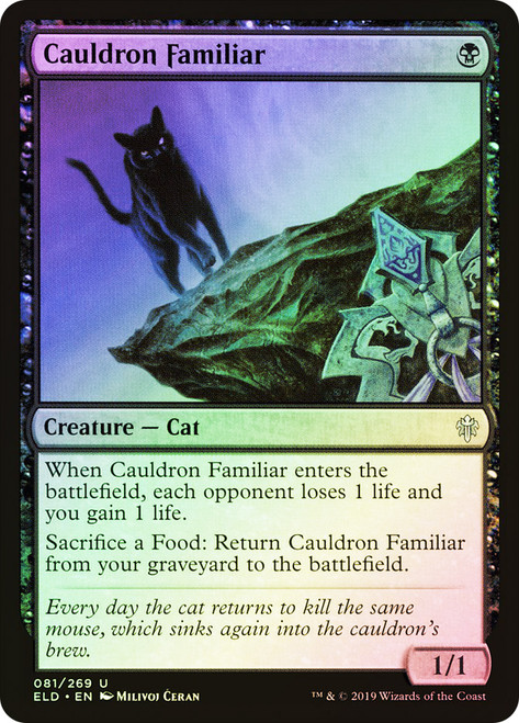 Cauldron Familiar\nThrone of Eldraine\nSingle\nMagic The Gathering