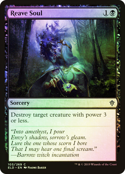 Reave Soul\nThrone of Eldraine\nSingle\nMagic The Gathering