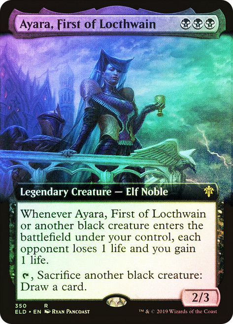 Ayara, First of Locthwain (Extended Art)\nThrone of Eldraine - Variants\nSingle\nMagic The Gathering