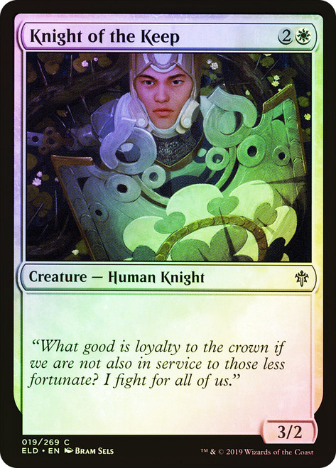 Knight of the Keep\nThrone of Eldraine\nSingle\nMagic The Gathering