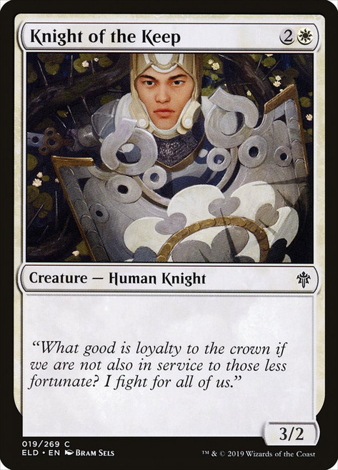Knight of the Keep\nThrone of Eldraine\nSingle\nMagic The Gathering