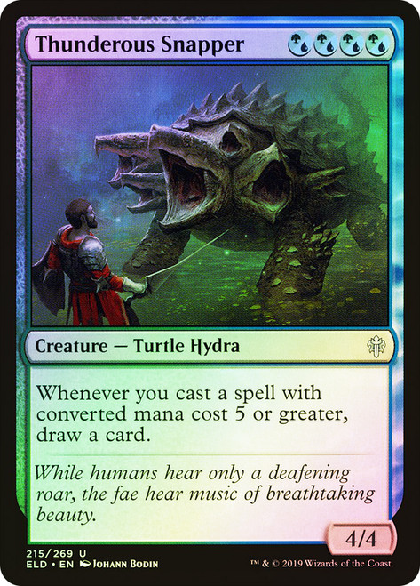 Thunderous Snapper\nThrone of Eldraine\nSingle\nMagic The Gathering