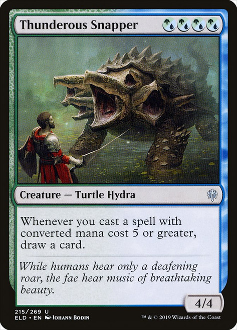 Thunderous Snapper\nThrone of Eldraine\nSingle\nMagic The Gathering