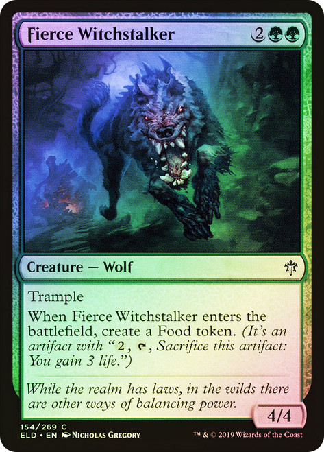 Fierce Witchstalker\nThrone of Eldraine\nSingle\nMagic The Gathering