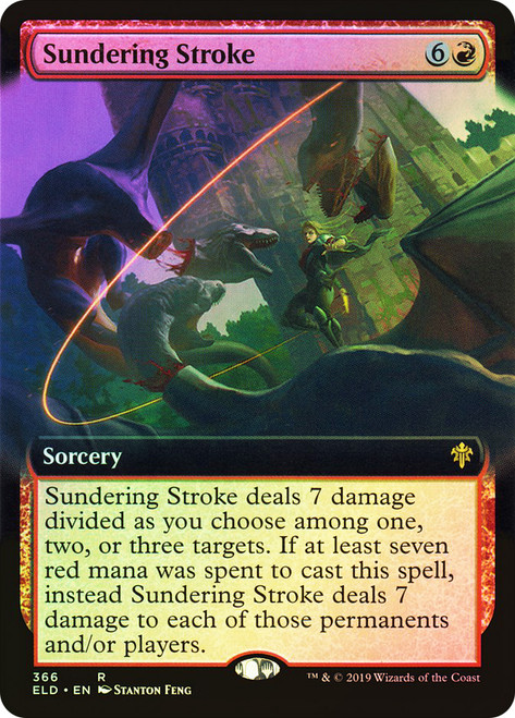 Sundering Stroke (Extended Art)\nThrone of Eldraine - Variants\nSingle\nMagic The Gathering