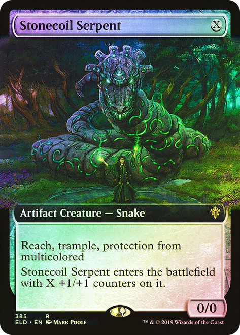 Stonecoil Serpent (Extended Art)\nThrone of Eldraine - Variants\nSingle\nMagic The Gathering