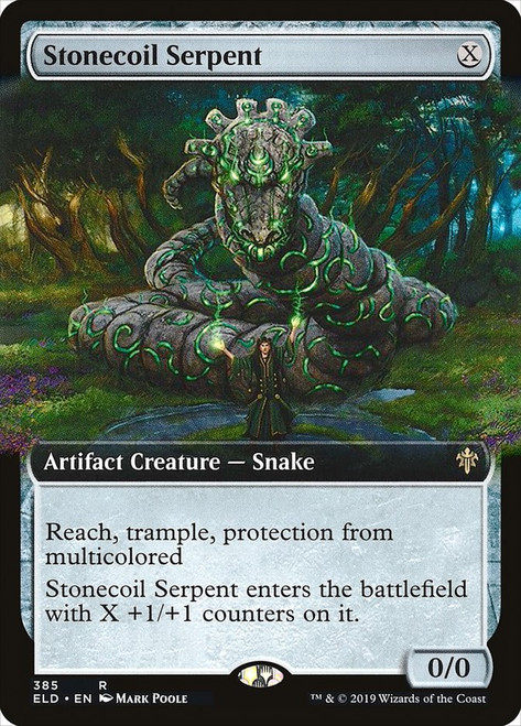 Stonecoil Serpent (Extended Art)\nThrone of Eldraine - Variants\nSingle\nMagic The Gathering