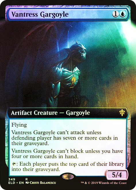 Vantress Gargoyle (Extended Art)\nThrone of Eldraine - Variants\nSingle\nMagic The Gathering