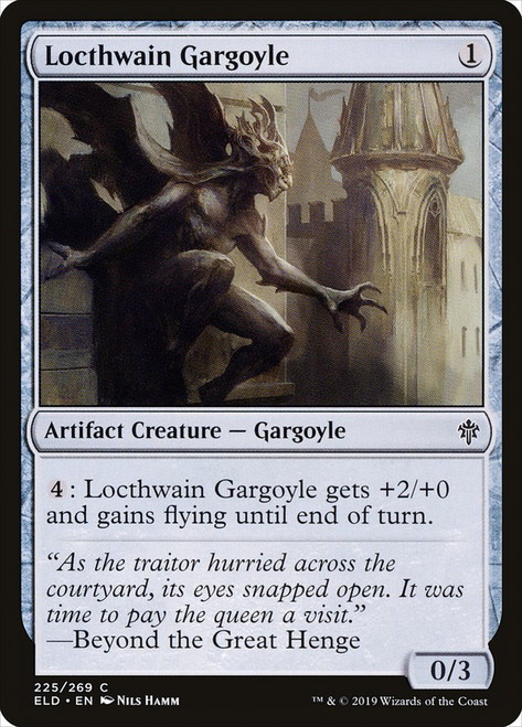 Locthwain Gargoyle\nThrone of Eldraine\nSingle\nMagic The Gathering