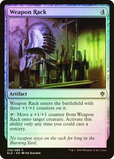 Weapon Rack\nThrone of Eldraine\nSingle\nMagic The Gathering