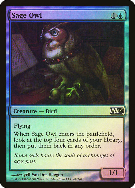 Sage Owl\nMagic 2010 Core Set\nSingle\nMagic The Gathering