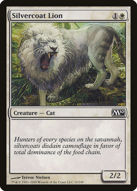 Silvercoat Lion\nMagic 2010 Core Set\nSingle\nMagic The Gathering