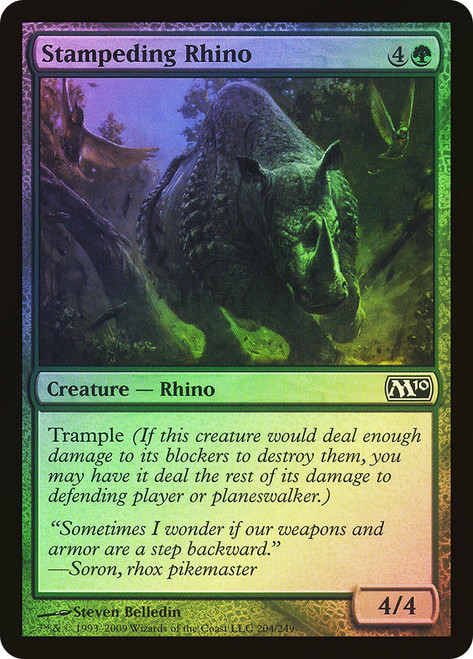 Stampeding Rhino\nMagic 2010 Core Set\nSingle\nMagic The Gathering