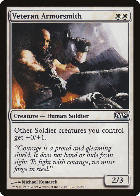 Veteran Armorsmith\nMagic 2010 Core Set\nSingle\nMagic The Gathering