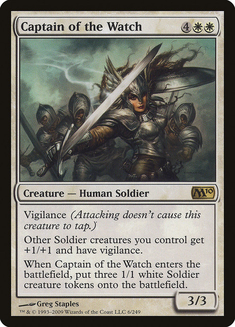 Captain of the Watch\nMagic 2010 Core Set\nSingle\nMagic The Gathering