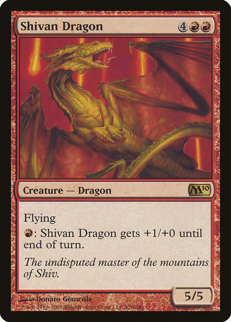 Shivan Dragon\nMagic 2010 Core Set\nSingle\nMagic The Gathering