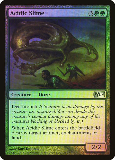 Acidic Slime\nMagic 2010 Core Set\nSingle\nMagic The Gathering