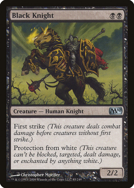 Black Knight\nMagic 2010 Core Set\nSingle\nMagic The Gathering