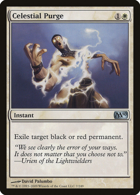 Celestial Purge\nMagic 2010 Core Set\nSingle\nMagic The Gathering