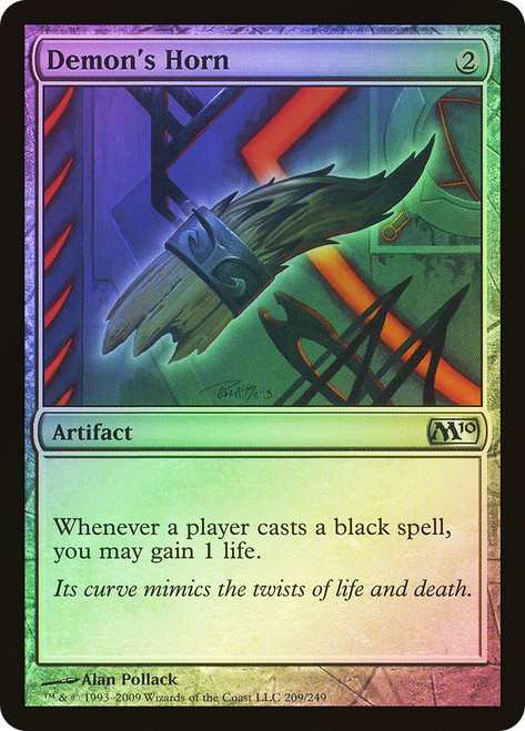 Demon's Horn\nMagic 2010 Core Set\nSingle\nMagic The Gathering