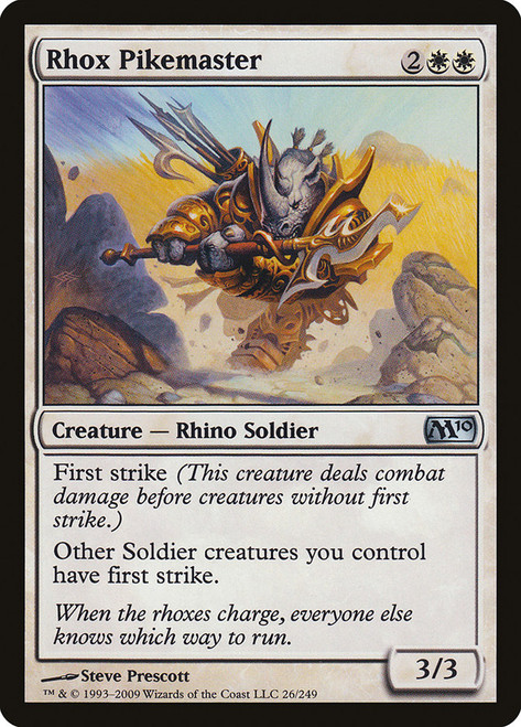 Rhox Pikemaster\nMagic 2010 Core Set\nSingle\nMagic The Gathering