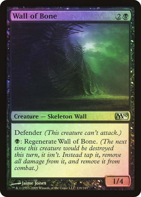 Wall of Bone\nMagic 2010 Core Set\nSingle\nMagic The Gathering