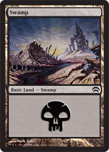 Swamp (#154)\nPlanechase: 2009 Edition\nSingle\nMagic The Gathering