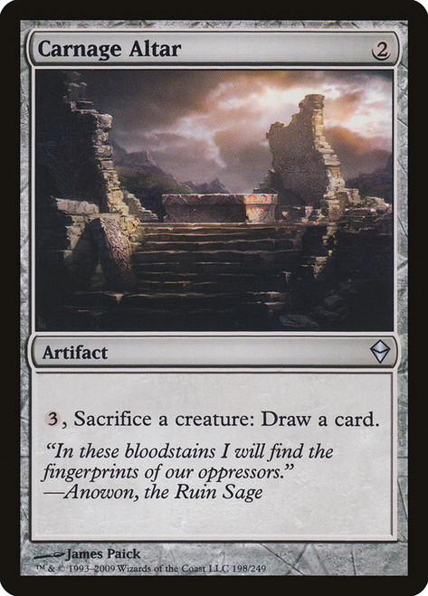 Carnage Altar\nZendikar\nSingle\nMagic The Gathering