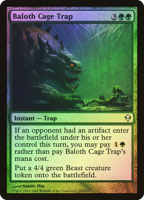Baloth Cage Trap\nZendikar\nSingle\nMagic The Gathering