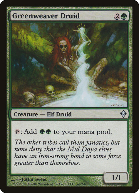 Greenweaver Druid\nZendikar\nSingle\nMagic The Gathering