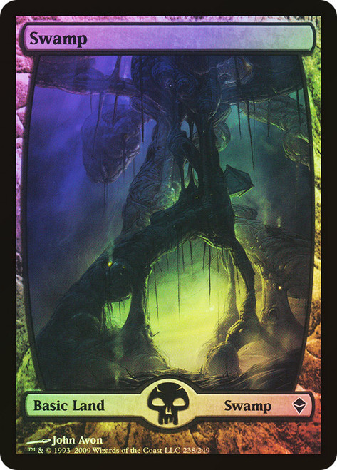 MTG　アートプリント　沼　サインド　ゼンディカー　238　John Avon Swamp (#238) (Full Art) | Zendikar - Italian | Star City Games