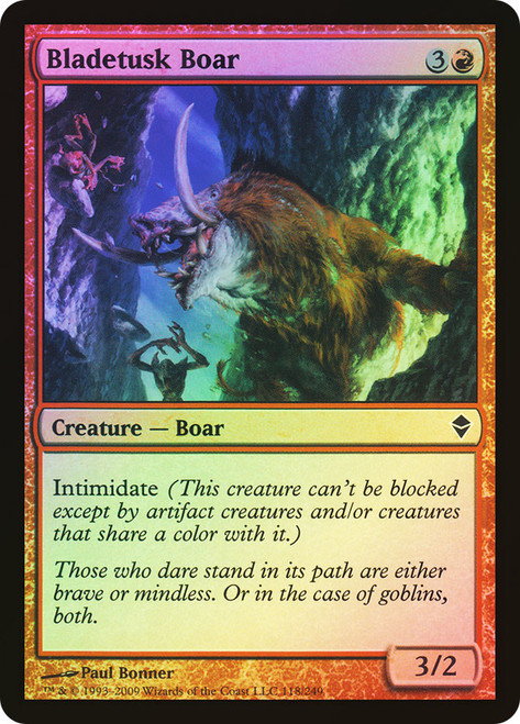 Bladetusk Boar\nZendikar\nSingle\nMagic The Gathering