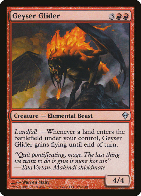 Geyser Glider\nZendikar\nSingle\nMagic The Gathering