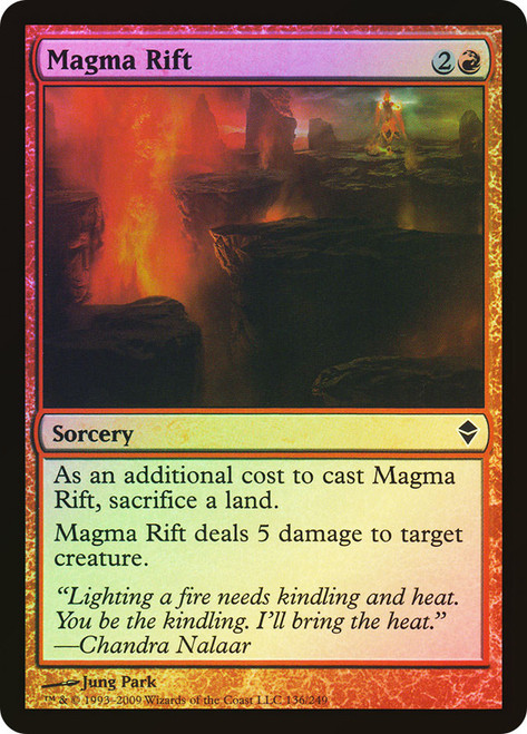 Magma Rift\nZendikar\nSingle\nMagic The Gathering
