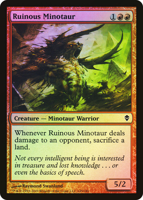 Ruinous Minotaur\nZendikar\nSingle\nMagic The Gathering