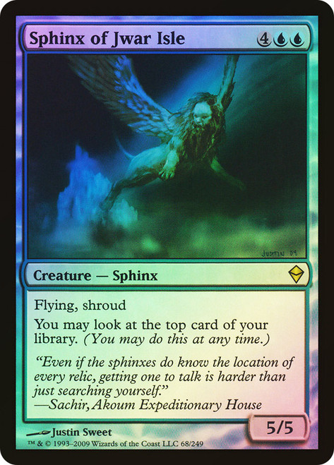 Sphinx of Jwar Isle\nZendikar\nSingle\nMagic The Gathering