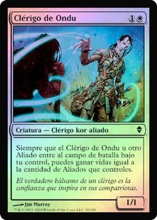 Ondu Cleric
Zendikar (Foil) - Spanish
Single
Magic The Gathering