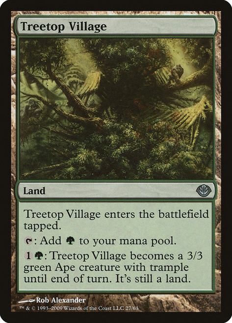 樹上の村 Treetop Village 日本語 foil MTG Treetop Village | Duel Decks: Elves vs. Inventors | Star City Games