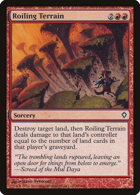 Roiling Terrain\nWorldwake\nSingle\nMagic The Gathering