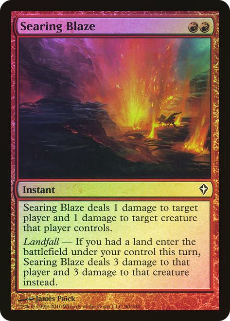 Searing Blaze\nWorldwake\nSingle\nMagic The Gathering